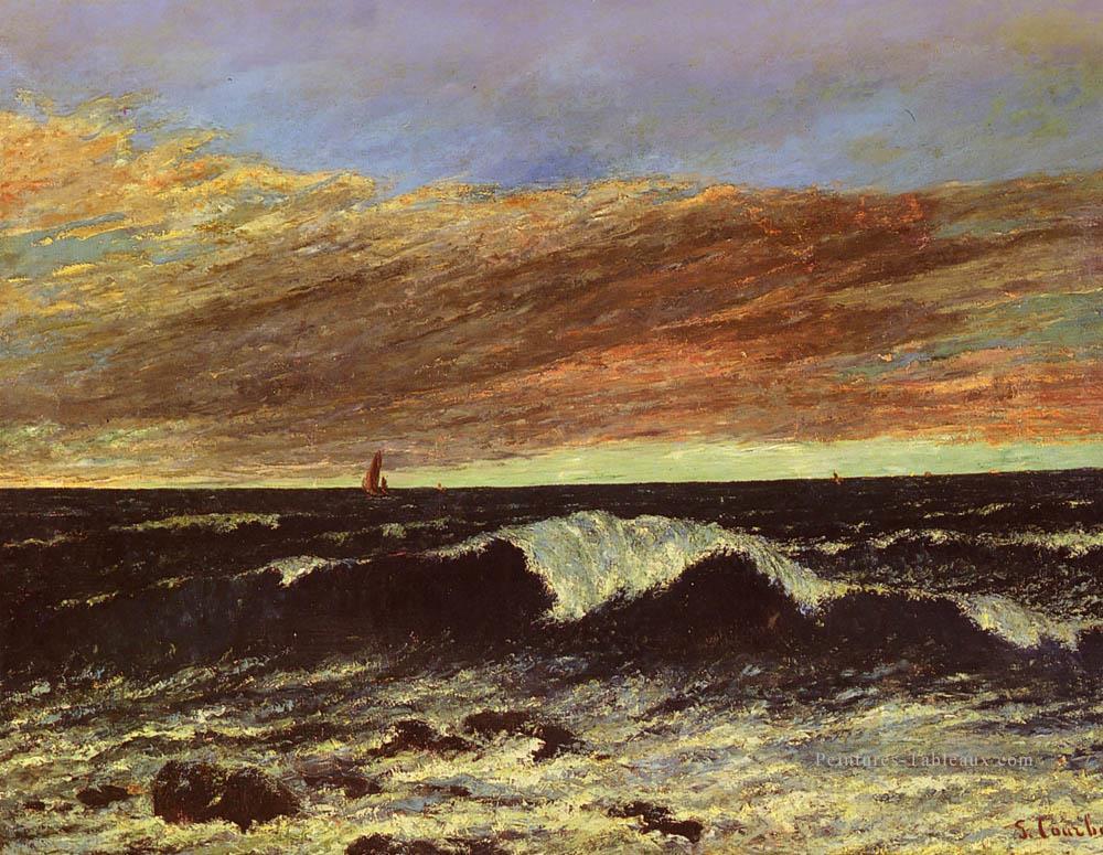 La Vague Réaliste peintre Gustave Courbet Peintures à l'huile